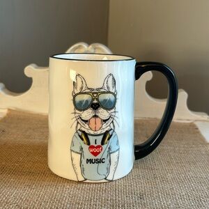 Signature Housewares French Bulldog hipster animal coffee mug. 17.5 oz